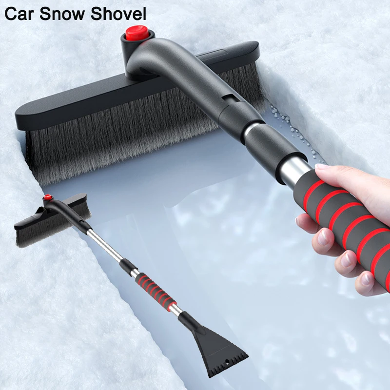 Car Snow Shovel Extendable Ice Scraper Snow Brush Detachable Windshield Snow Remove Broom Winter Auto Cleaner Tool Accessories