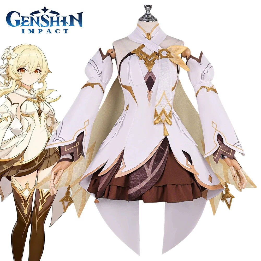 

Костюм для косплея Lumine из игры Genshin Impact, женское платье в стиле Лолита, униформа для Хэллоуина и карнавала, новый наряд