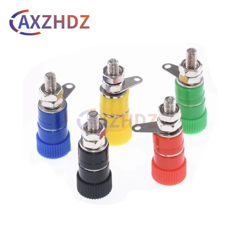 10PCS  JS-910B 4MM Terminal Blocks Binding Post Connector Banana Plug/Socket Test Socket M4 Amplifier Terminal