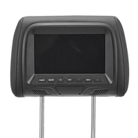 Universal 7Inches Car Headrest Monitor Screen Rear Seat Entertainment Multi-Media Player for AV USB SD MP4 MP5 FM Black