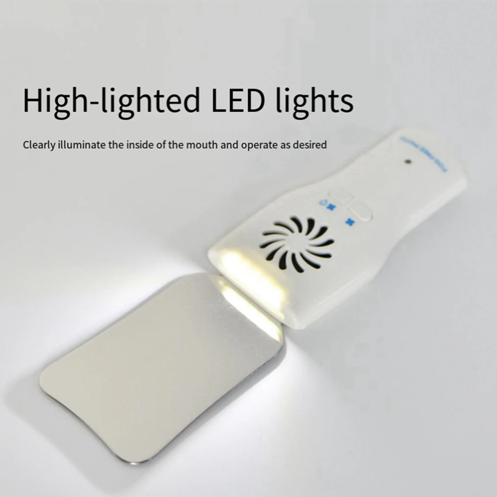 ABZA-2X กระจกกันฝ้าตั้งหมอกฟรีการถ่ายภาพในช่องปากกระจกสแตนเลสพร้อมไฟ LED