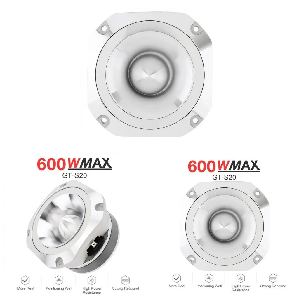  High Efficiency Mini Dome Tweeter Coil Loudspeaker Super Power Loud Clear Sound Warning Horn 600W for Car Audios Systems