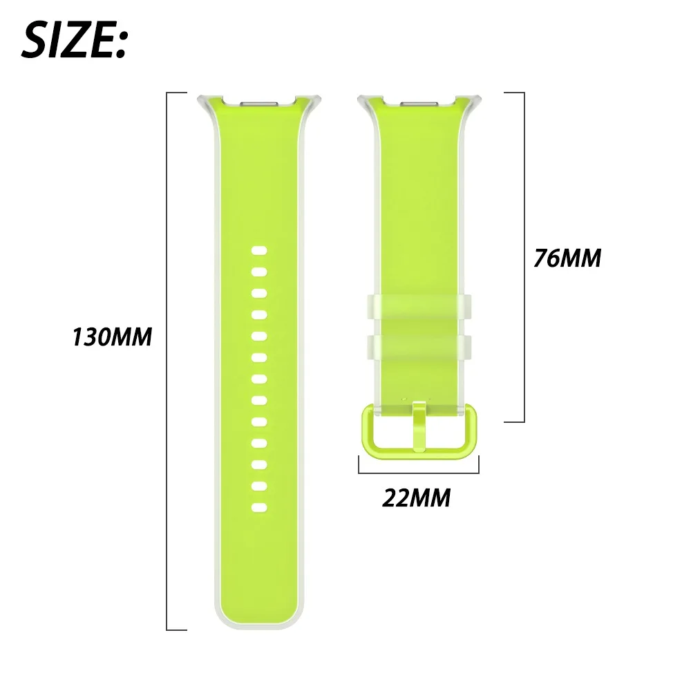 2PC New Jelly-colored Silicone Watch Strap for Samsung Galaxy Watch 9 Workouts Sweat-resistant Replacement Watch Band for Watch8