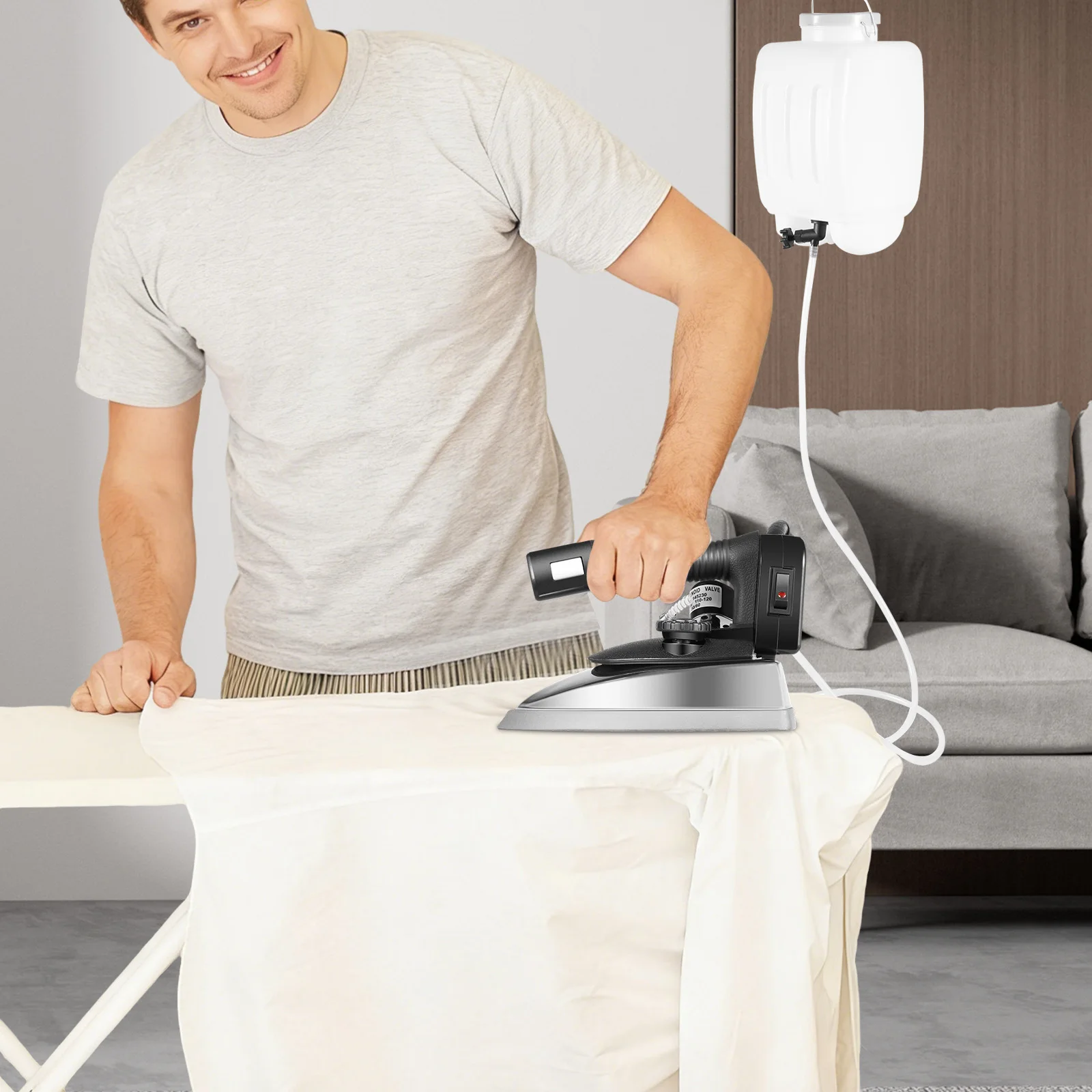 

Industrial Electric Iron, 110V Professional Electric Iron, Stainless Steel and Aluminum Iron for Heavy Duty Ironing, Tailoring,