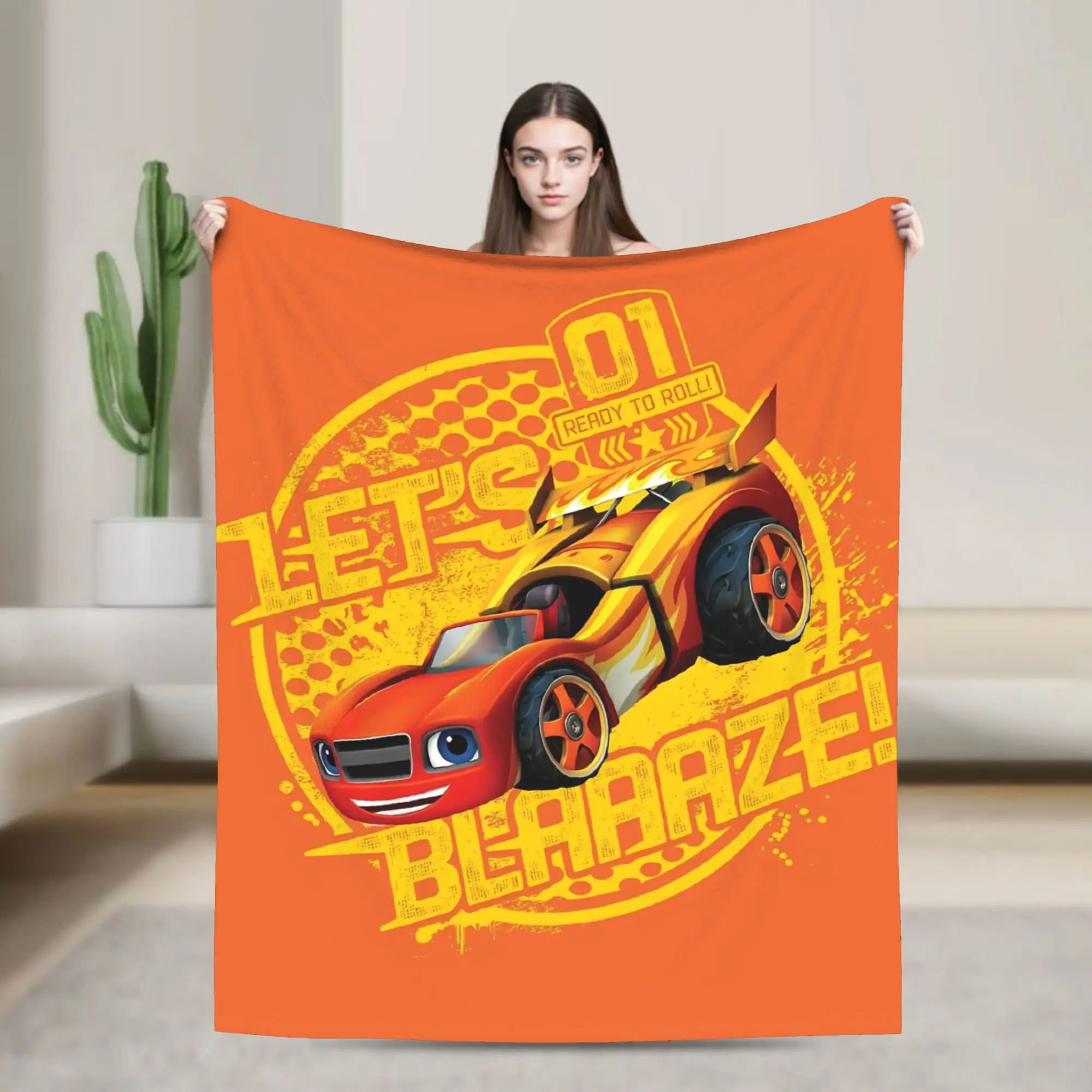 Blaze and the Monster Machines Blanket Cozy Soft  Throw Blankets for Couch 50x60 Inch Multiple Sizes Bedspread