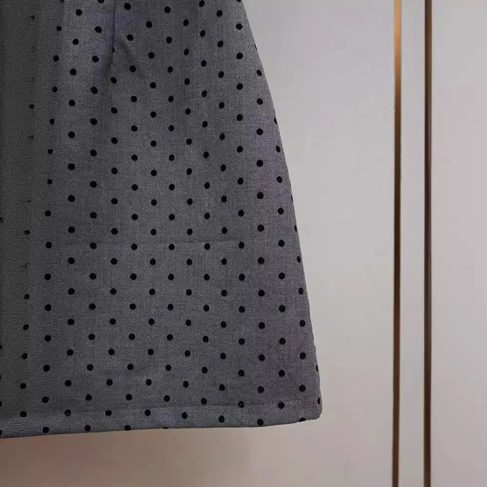 Ele ey Gonna a pois con nodo a vita alta Puffy Sves Commute Sle Faion Summer Dr da donna