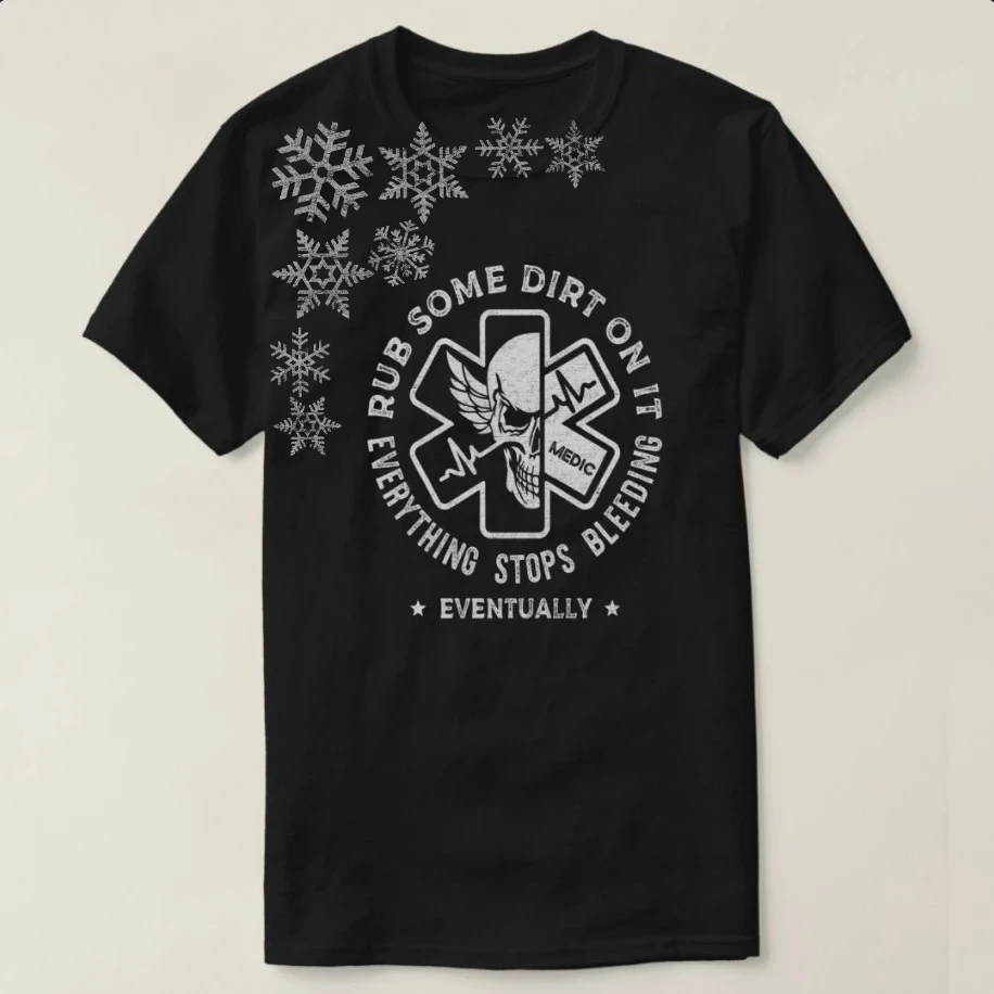 

Retro EMS EMT Skull Star of Life Medical Paramedic T-Shirt 100% Cotton O-Neck Short Sleeve Summer Casual Mens T-shirt Streetwear