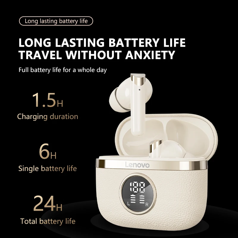 سماعات لينوفو TA240 داخل الأذن اللاسلكية الحقيقية بلوتوث 5.4 ANC للحد من الضوضاء جودة هاي فاي الاستماع عمر بطارية طويل الأمد #5