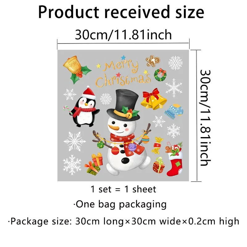 Christmas Snowflakes, Static Window Stickers, Christmas Party Supplies, Thanksgiving Party Decorations