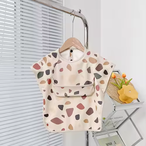 Cute Baby Bibs Toddler Baberos Bavoir Waterproof Short Sleeve Apron Cartoon Animals Children Feeding Smock Bib Baby Stuff 0-6Y - Image 3