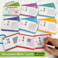 85Pcs Double Sided 0-12 Times Table Math Flashcards for Kids Multiplication Calculation Educational Mathematics Learning Cards