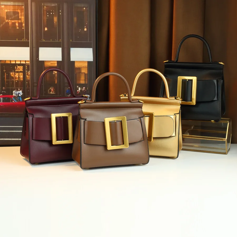 

1 шт. новая женская элегантная и универсальная сумка через плечо - простая модная квадратная сумка с кожаной пряжкой ремня