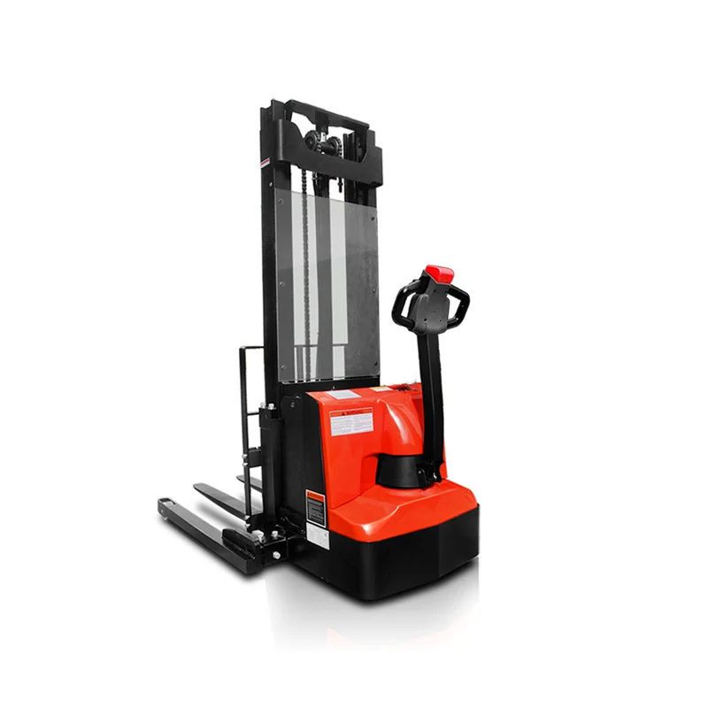 1.2ton Electric Walkie Pallet Stacker Forklift with Wide Leg