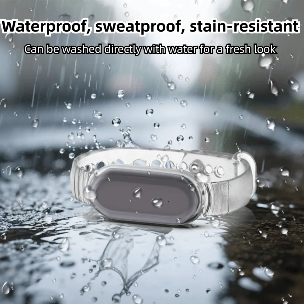 TPU Voice Recorder Case Transparent Shockproof Protective Cover Waterproof Protector Band Strap for PLAUD NotePin AI