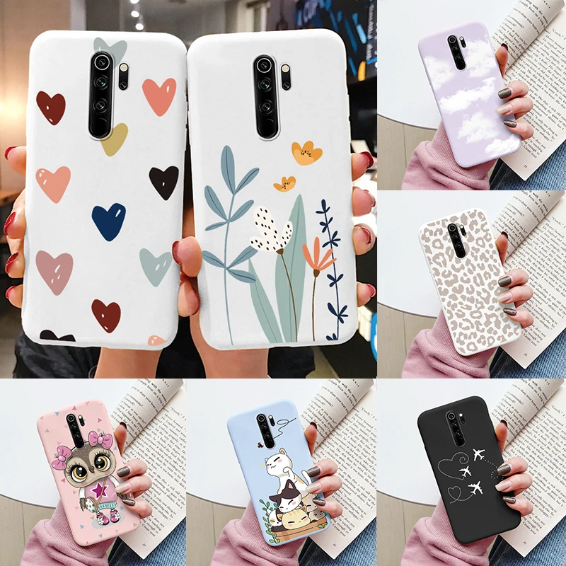 Heart Flower Case For Redmi Note 8 8T 8 Pro Phone Cover Cute Silicone Shockproof Soft Coque For Redmi Note 8 Shell Cartoon Love