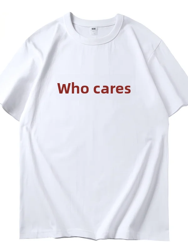 Cotton Short Sleeve T-Shirt Office Work Culture Street Style Printed Casual Top for Men And Women Breathable Comfortable