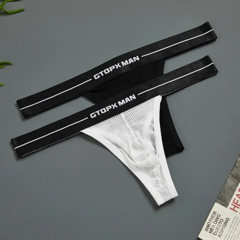 

GTOPXMAN Men Underwear Sexy Mesh Transparent Men Thongs