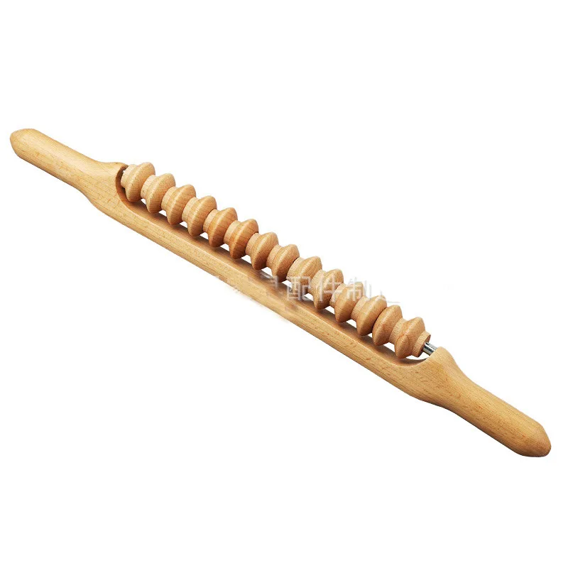 Roller Beech Wood Stick A Whole Body General Meridian Point Scraping Stick Push Back Round Massage Stick  Massage Tools