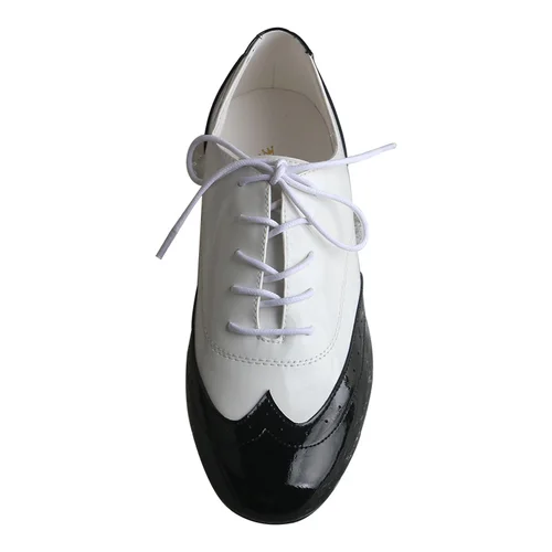 Imagen 2 del producto Venus Lure-zapatos de baile personalizados en blanco y negro para hombre, suela suave de ante de cuero brillante, tacón de 2CM
