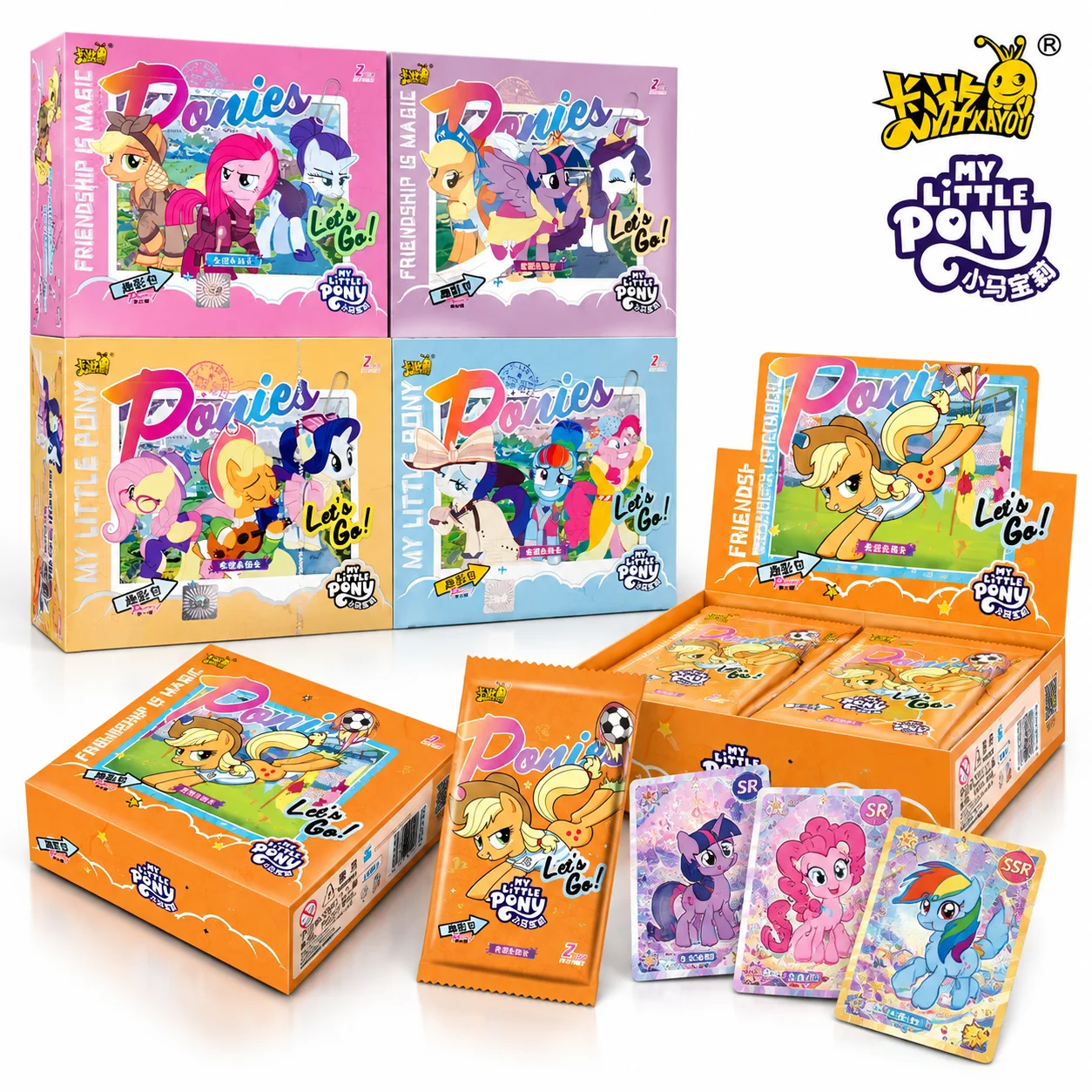 Kayou My Little Pony Fun Shadow Series 7 Trading Cards Full Box Rare Gold Collectible Card Game For Collectors