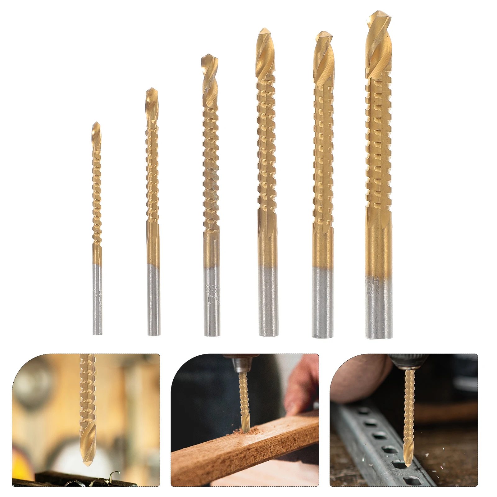 

High Speed Steel 4241 Drill Bit Set Carpenter Serrated Grooving Bit Side Cutting Tap Spiral Saw Holesaw Twists