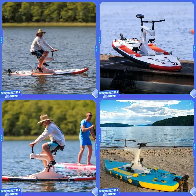 10ft New One Person Aqua Floating Pedal Boat Foldable Sea Bike Inflatable Water Pedal Bike Bicycle Water Bike