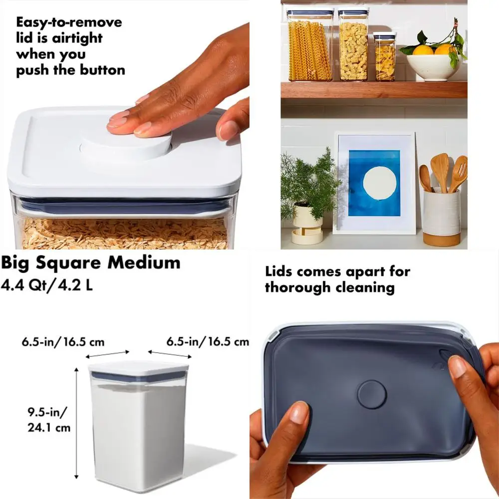 حاوية تخزين طعام POP محكمة الغلق بسعة 4.4 لتر، سعة 4.2 لتر #1