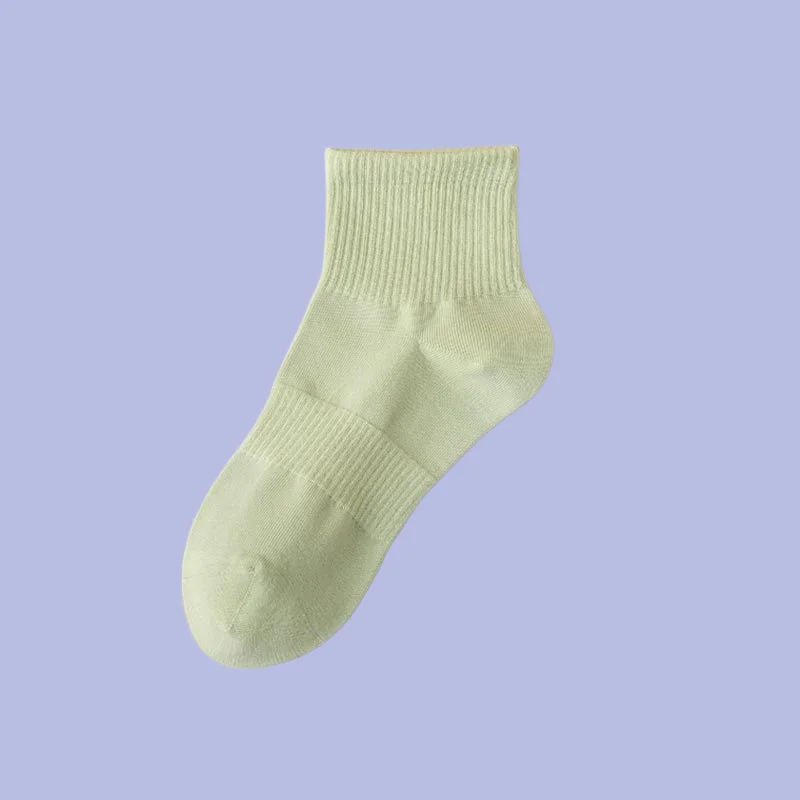 Chaussettes Courtes Fines en Coton pour Femme, Respirantes, Décontractées, Solides, Nouvelle Collection Printemps et Été, 5/10 Paires