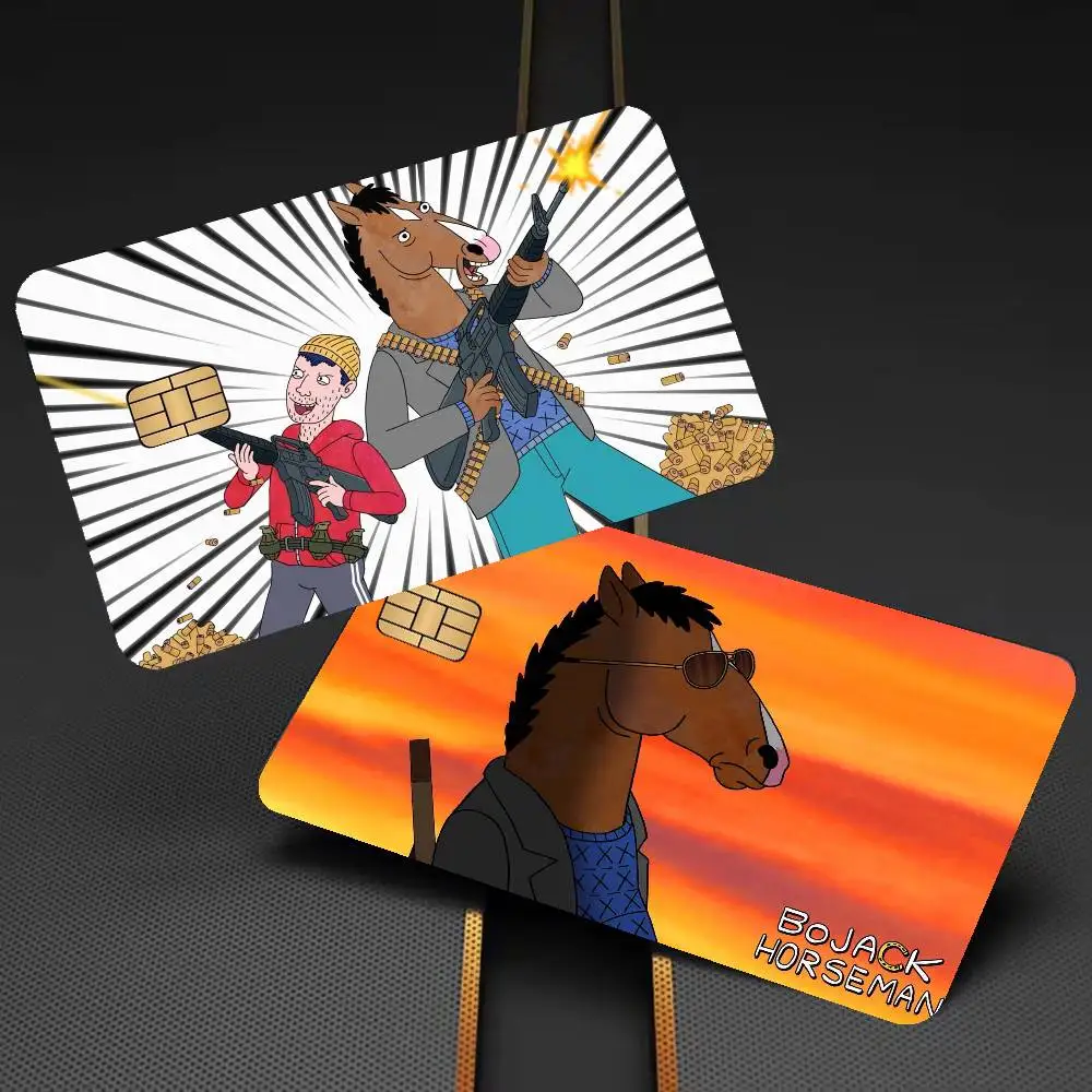 B-BOJACK HORSEMAN Credit Card Skin Stickers No Adhesive Residue Water Proof For VISA Credit Card Subway Access Card