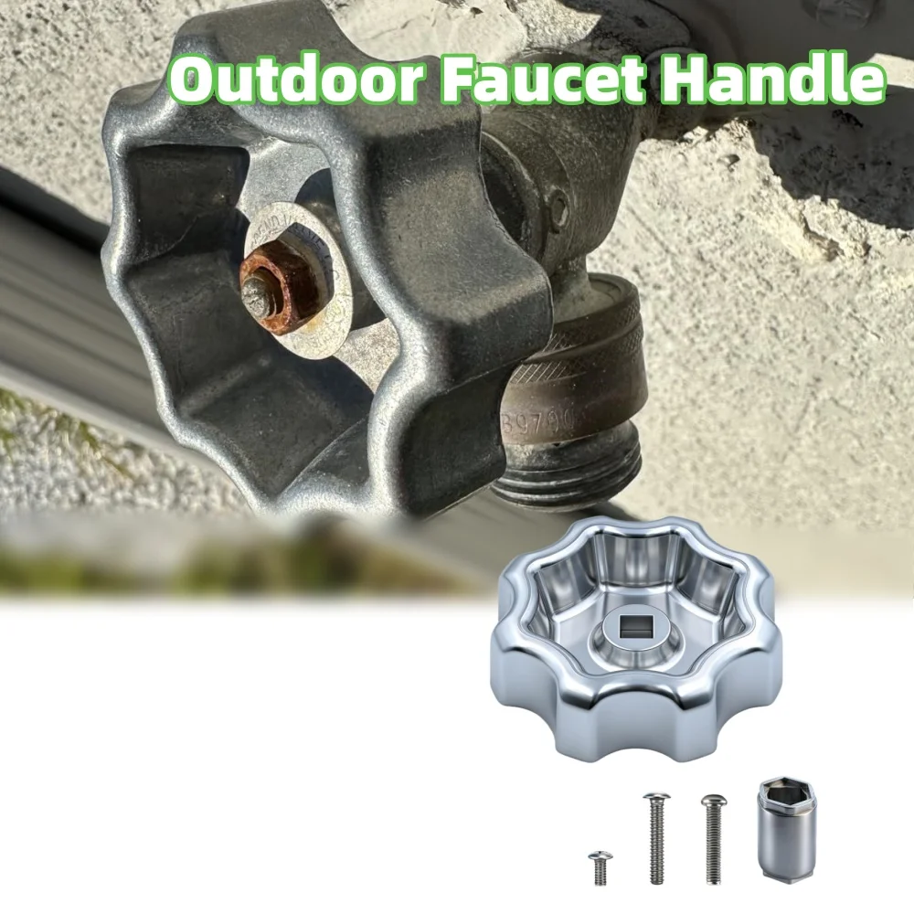 1Set Outdoor Garden Faucet Handle Water Spigot Handle For Danco 10006 Hose Bib 8&12 Point Round Broach Garden Water Supplies