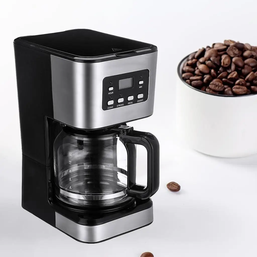 

Drip Coffee Maker Black Keep Warm Function Coffeemaker Coffee Machine for Home Cappuccino Espresso Office