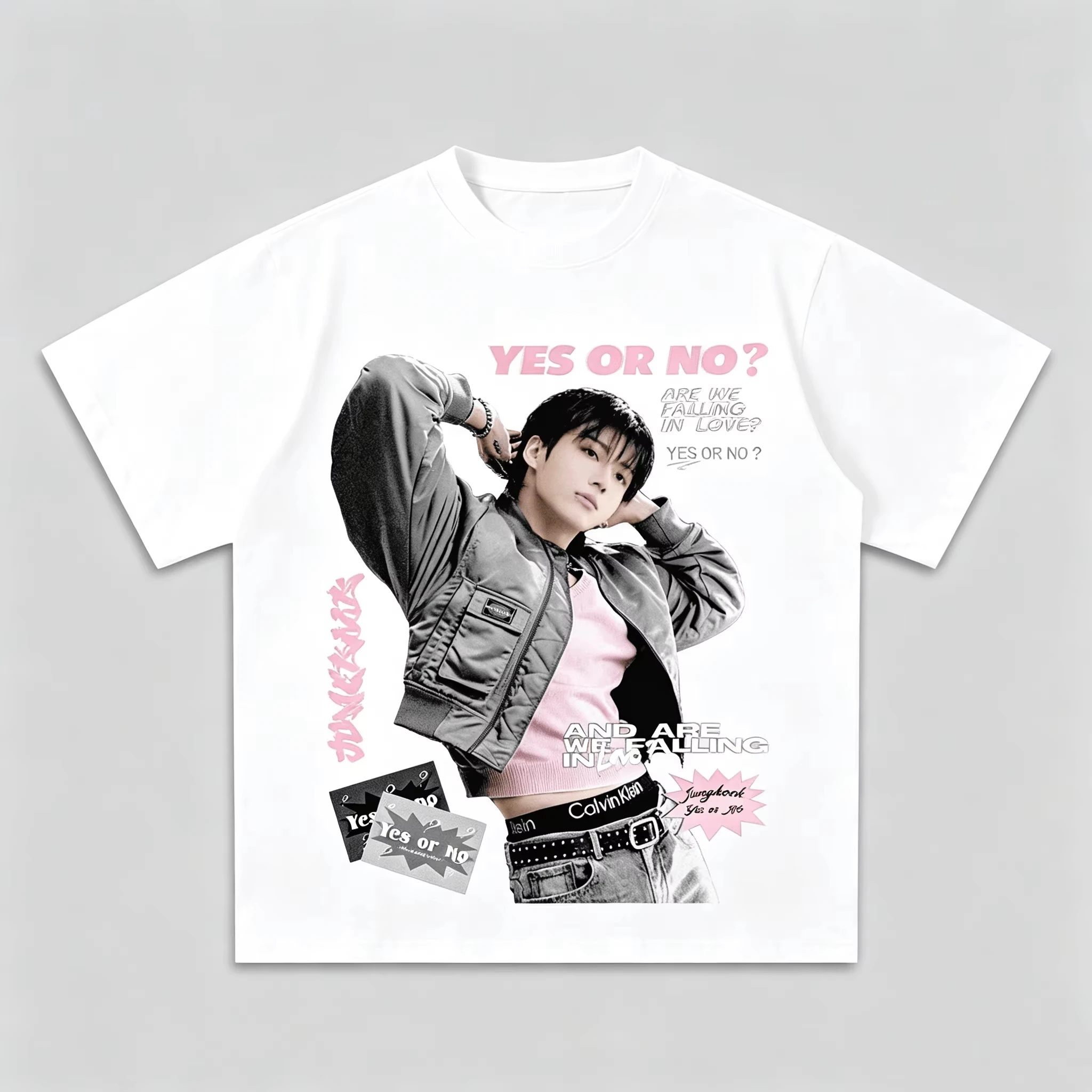 2026 Summer New Style K-pop Boy Band Fashion High-Quality Round-neck Men's and Women's Matching T-Shirt