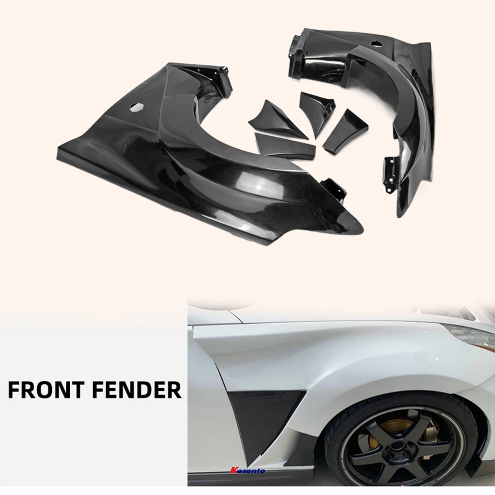 

For Nissan 09 Onwards 370Z Z34 Vrs Style Front Fender With Front Bumper Extension Fiber Glass