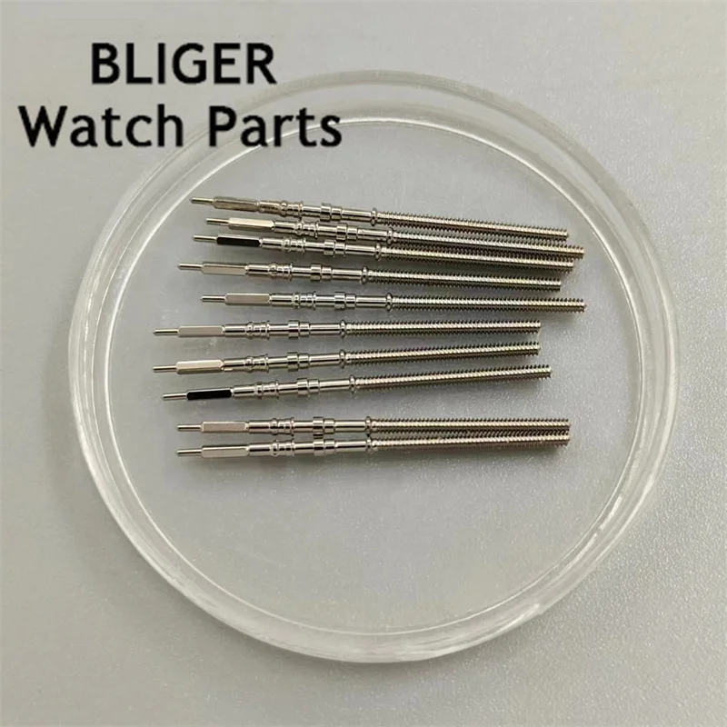 BLIGER подходит для часов серии NH, стальной стержень стержня с короной, детали для часов FIitNH35 NH36 NH38 NH39