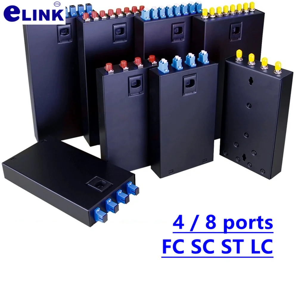 оптоволоконная клеммная коробка, 2/4/6/8 портов, утолщенная пустая коробка LC SC FC ST, полностью оснащенная одномодовая многомодовая коробка с пигтейлами