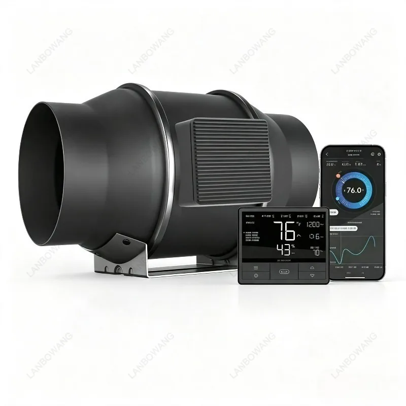 CLOUDLINE PRO T6 Quiet 6 Inch Inline Duct Fan, Temperature Humidity VPD Controller, WiFi App Control