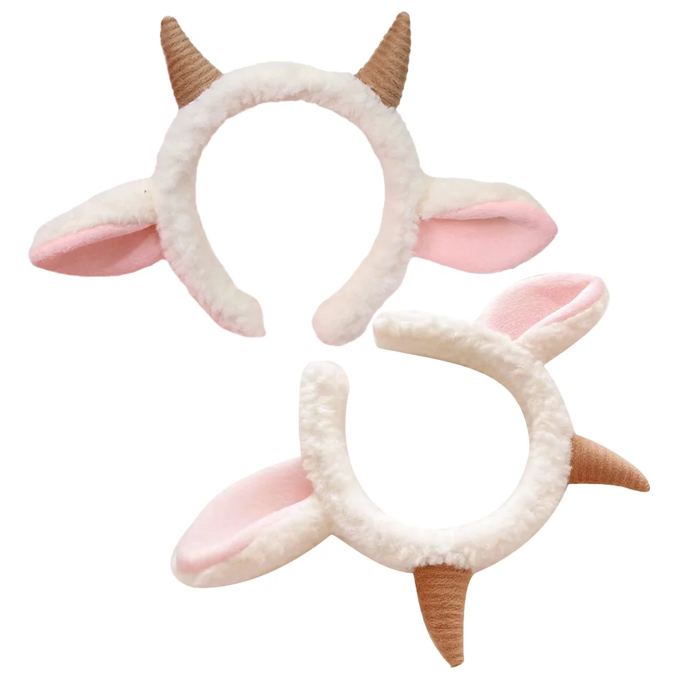 

2 Pcs Claw Headband Cartoon Sheep Costume Boppers Lamb Ears Faux Headdress Animal Headpiece Party Cosplay Toddler