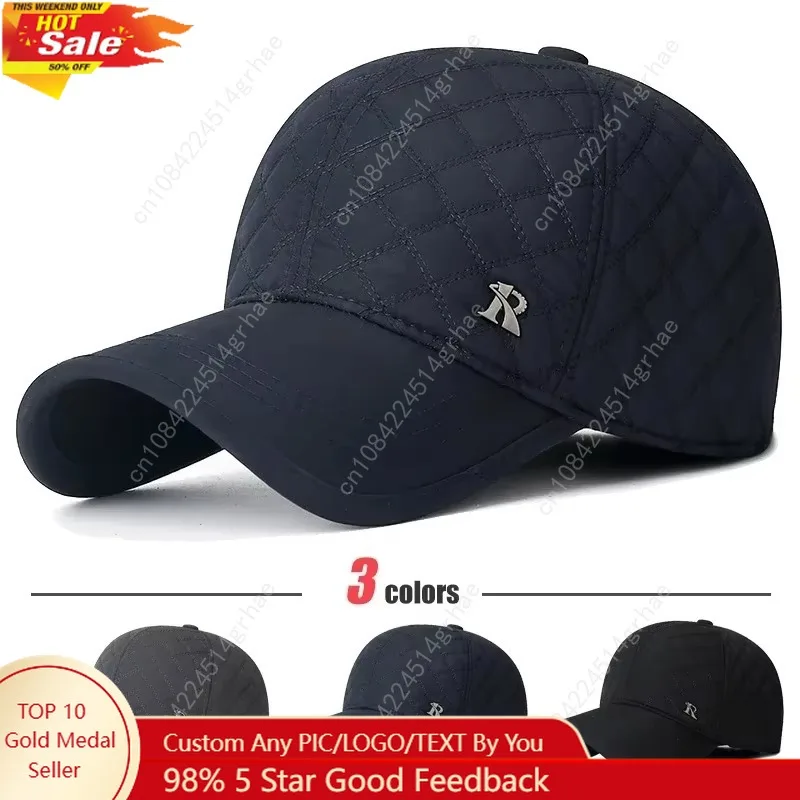 New Unisex Middle-Aged and Elderly Winter WindProof, Cold-Proof and Warm Baseball Cap With Ear Protection, Thickened Peaked Cap