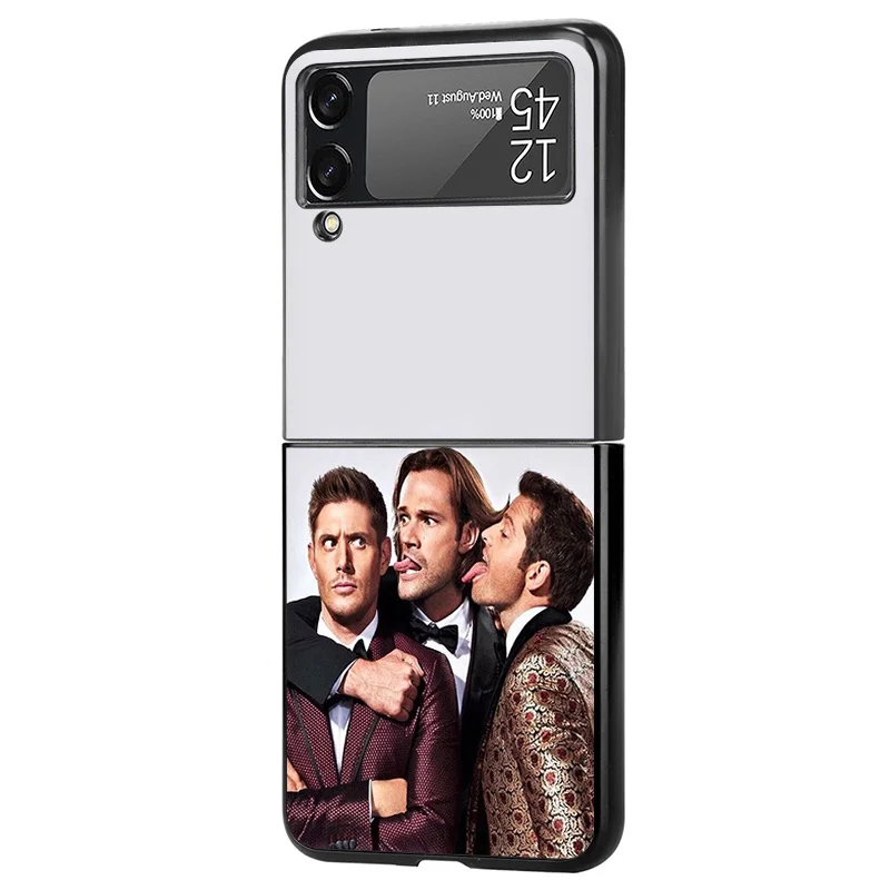 Hard Case for Samsung Galaxy Z Flip5 Flip3 5G Flip4 Flip Supernatural Dean Black Phone Cases Cover