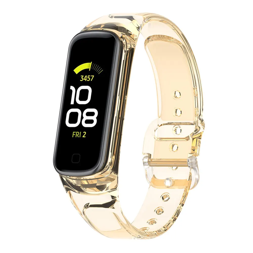 Transparent Sunshine Turn Color Silicone Strap For Samsung Fit 2 R220 Smart Bracelet Band Replacement Strap For Galaxy Fit2 R220