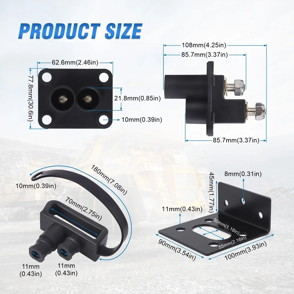 Jump Start Terminal 177305031 for Forklifts Fire Trucks Sanitation Cranes Agricultural Machinery Weather Resistant