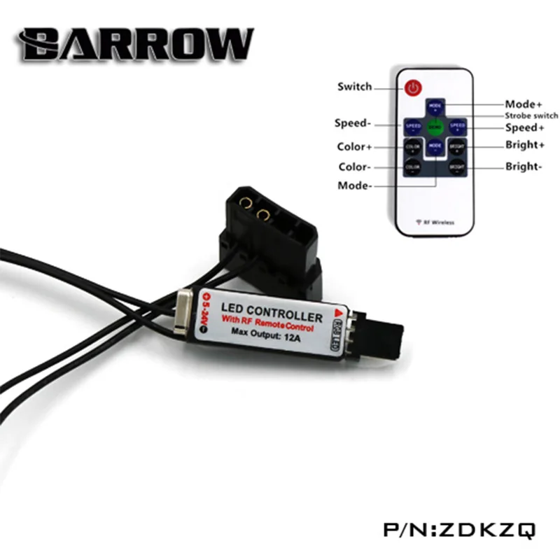 

Barrow 12V 4-контактный RGB-контроллер управления освещением ручного типа/контроллер дистанционного типа