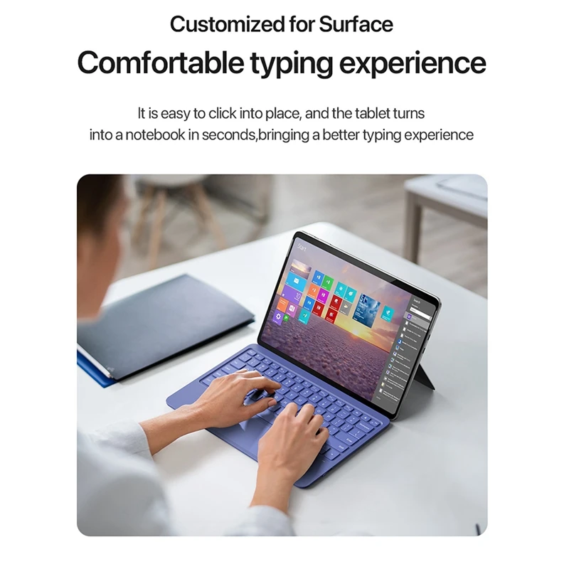 Magnetic Bluetooth Keyboard for Pro 12 with RGB Backlit Magnetic Adsorption Bluetooth5.0 Keyboard B-ABVP