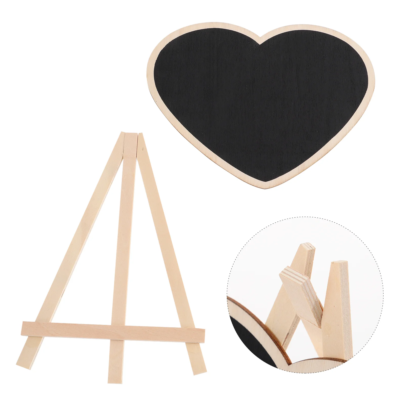 

5 Pcs Office Decor Wooden Blackboard Message Decoration Home Wedding Beige Creative Mini Chalkboards