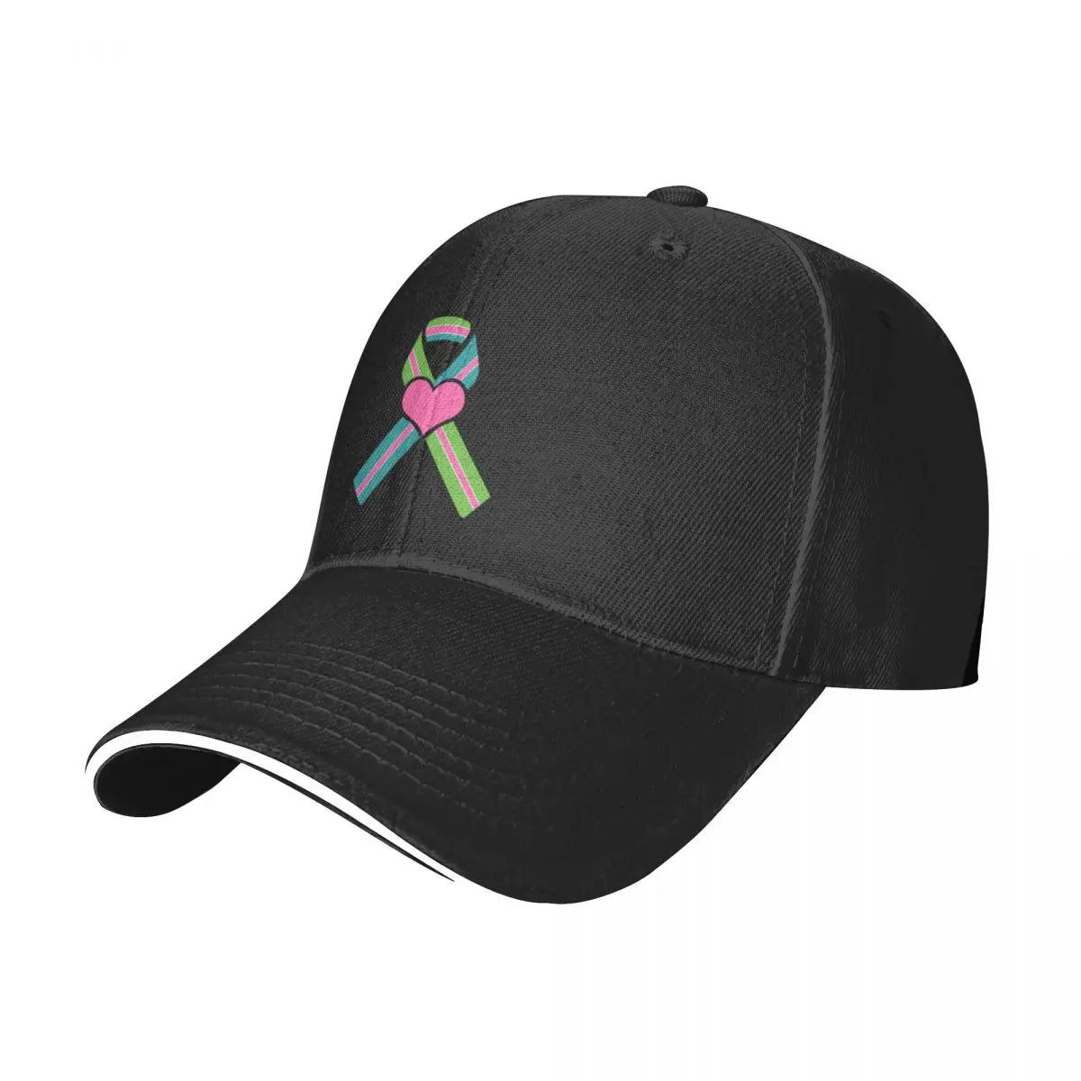 Metastatic Breast Cancer Ribbon Big Heart Baseball Cap Hat Luxury Brand Rugby party Hat Boy Women's