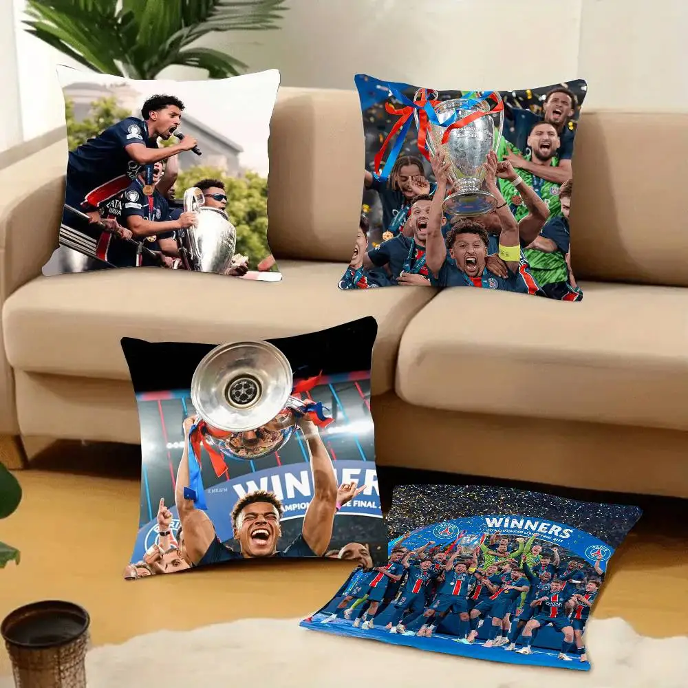 1PC P-paris S-saint G-germain Pillow Case Square  Bedroom Sofa Leisure Comfort Cushion Car Home Decoration Pillowcase 40x40