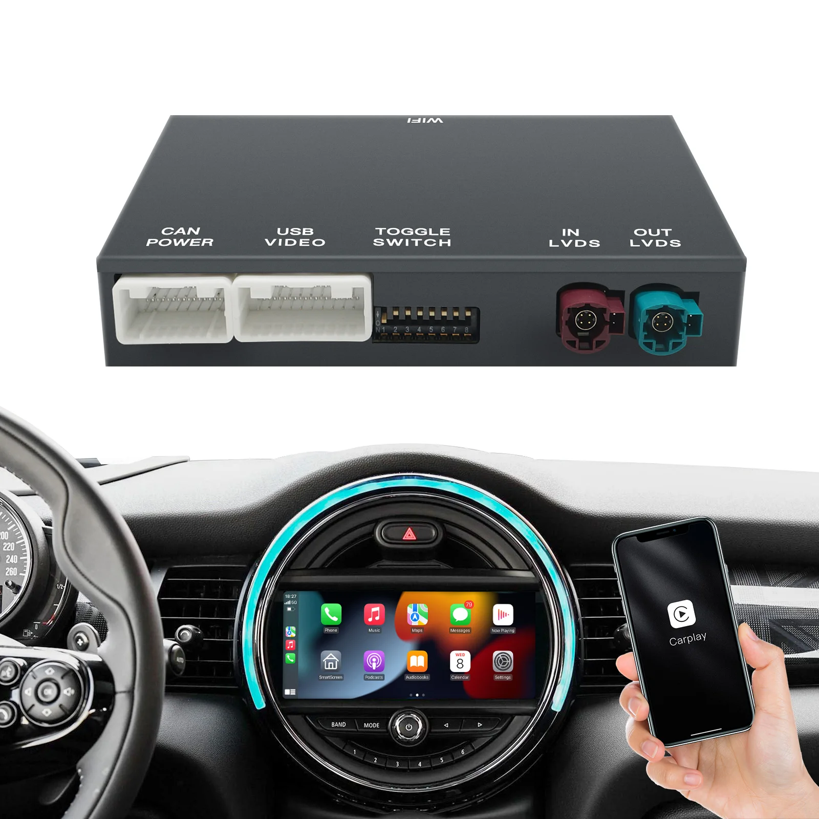 

Wireless CarPlay Android Auto Decoding Box Series F30 F31 F20 F21 F10 F01 X5 E70 X6 E71 X3 F25 F48 E84 CIC NBT