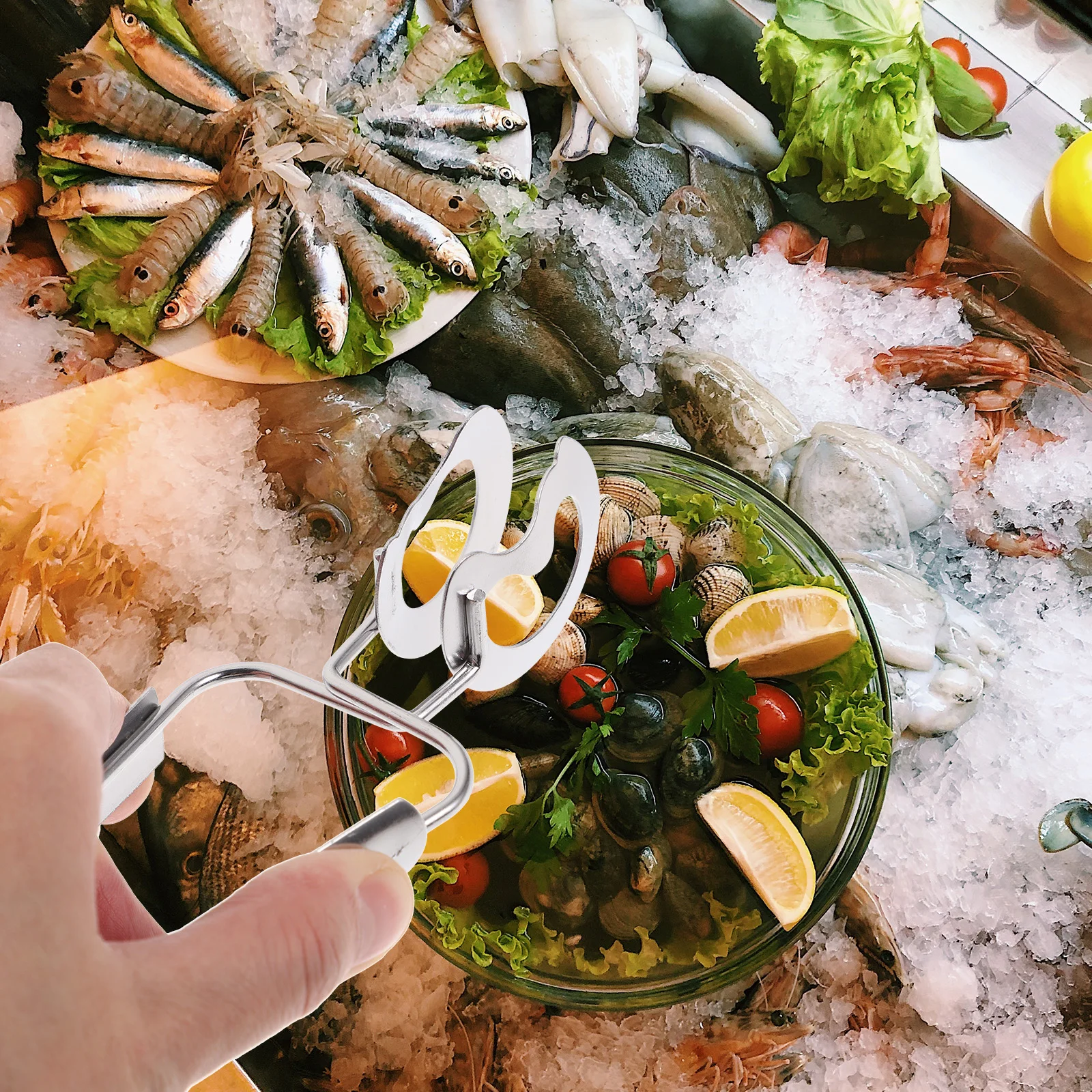 

3 шт., пружинный зажим для еды, щипцы для улитки, эргономичная ручка, многофункциональные кухонные инструменты из нержавеющей стали, термостойкие