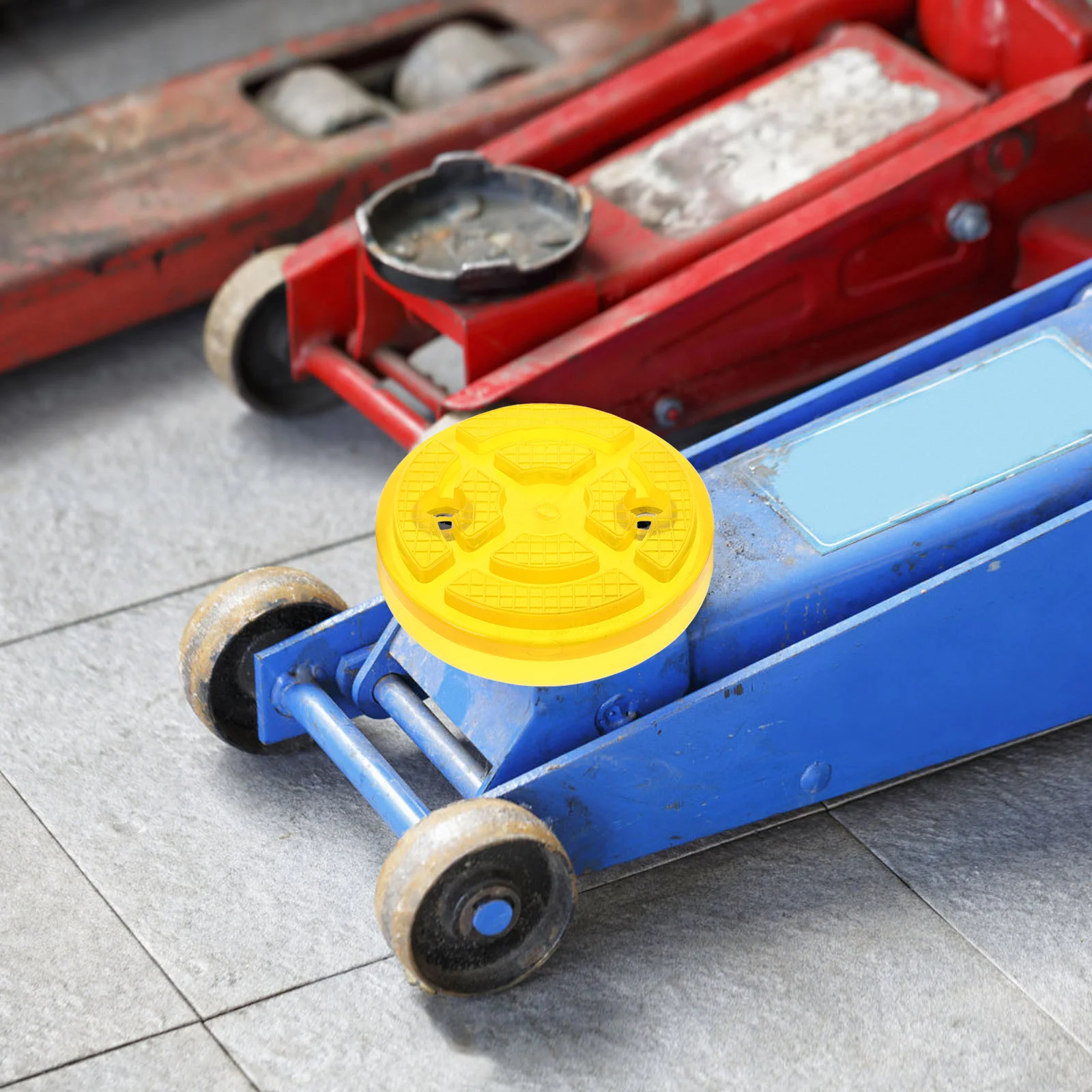 

Floor Jack Rubber Pad Universal Reinforced Round Design For Vehicle Lifts Jack Stand Pads Rv Trailer Hydraulic Jacks