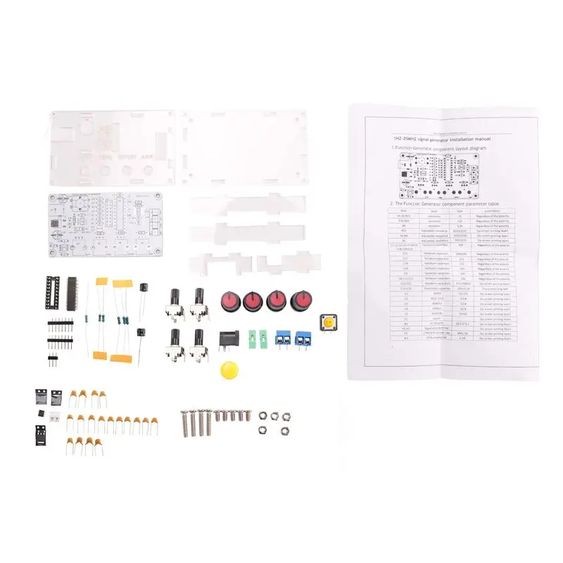 Leading-MAX038 Signal Generator DIY Kit 1Hz-20Mhz Function Generator High-Speed Op-Amp Generator Sine/Rectangular/Sawtooth